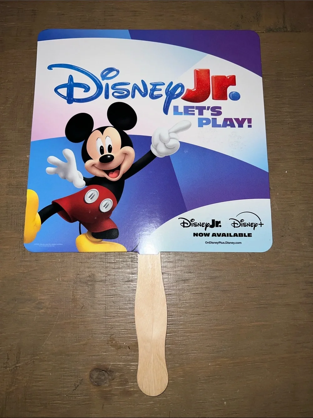Disney Jr. Mickey Mouse Hand Fan – Purple, Blue, Red, Yellow, Black